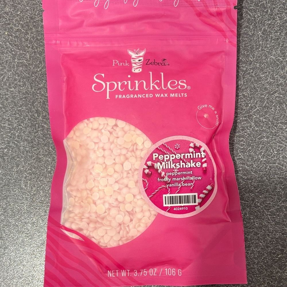 Pink Zebra Sprinkles Wax Melts - Peppermint Milkshake